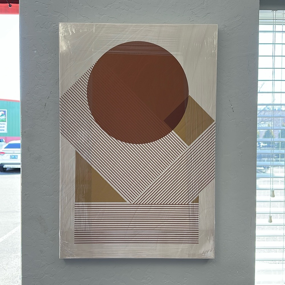 Wynwood studio abstract modern wrapped canvas art- Earth news in paper 20”x30”